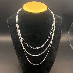 White gold dipped Chain Necklace